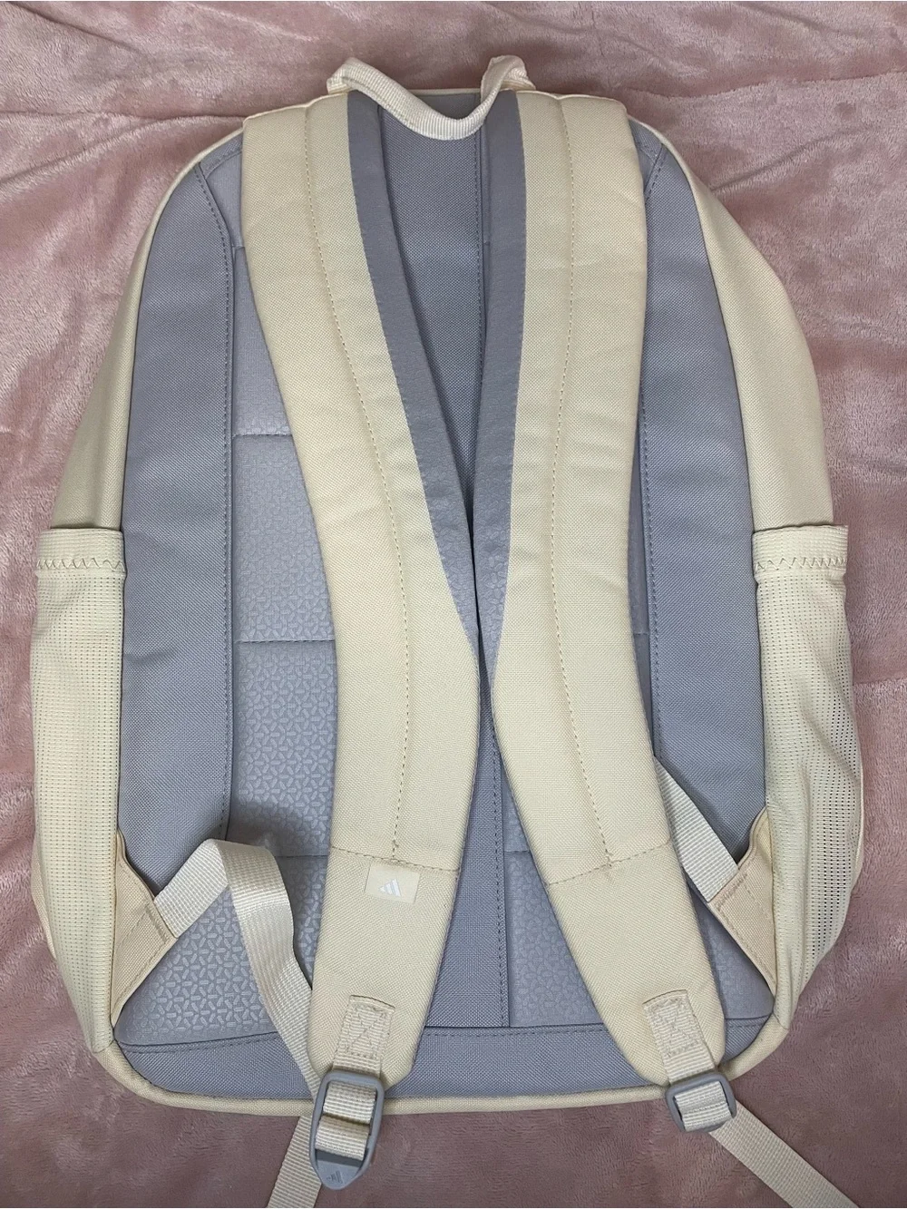 adidas Cream/Off-White Backpack with Bungee Front